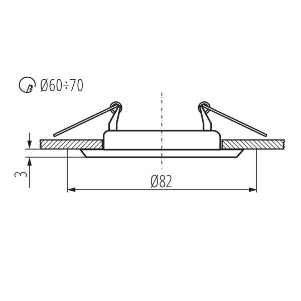 Kanlux 37154 ARGUS II CT-2114-G Einbaurahmen