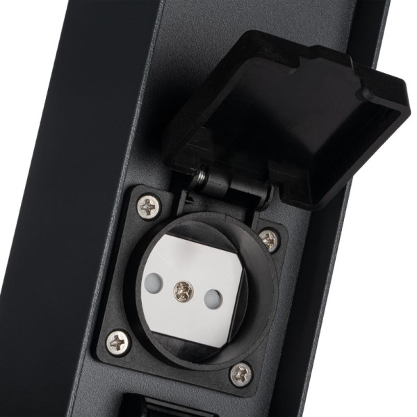 Kanlux Außenleuchte mit Steckdosen DASTEN 80 S SO B G9 schwarz IP44 38771