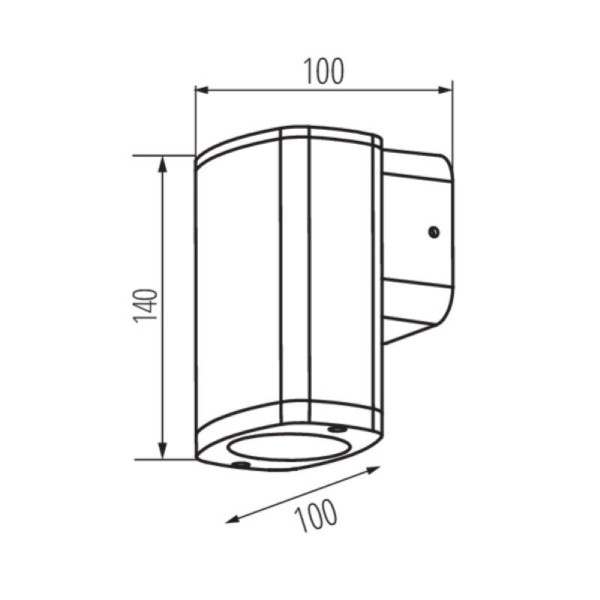 Kanlux ZEVI EL 1GU10 G Wandleuchte grau 38881