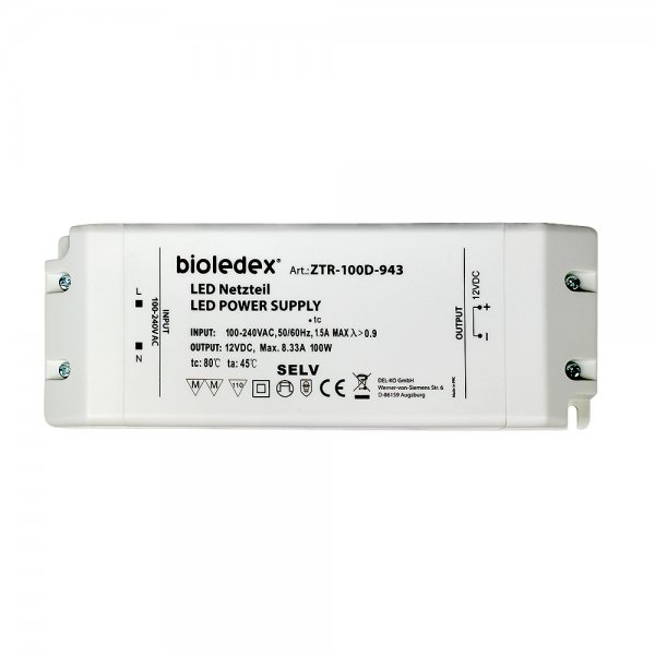 Bioledex 100W 12V DC LED Trafo Gleichspannungs-Netzgerät