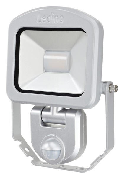 Ledino LED-Strahler mit Sensor PIR Fluter Charlottenburg 10SCI, 10W, 6500K, silber tageslichtweiss