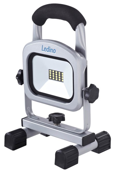 Ledino LED-Akkustrahler 10W mobile Fluterleuchte Charlottenburg 10A2, silber tageslichtweiss