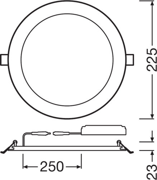 Ledvance Downlight Slim Alu 205 22W 4000K LED Einbauleuchte
