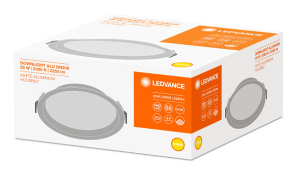 Ledvance Downlight Alu 200 25W 3000K IP44/Ip20Wt
