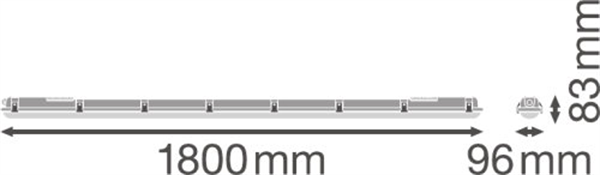 Ledvance Damp Proof Value 1800 70W 4000K IP65