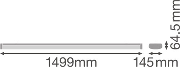 Ledvance Linear Surface IP44 1500 43W 4000K LED Röhrenleuchte