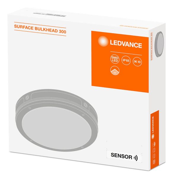 LEDVANCE Anbauleuchten Surface Bulkhead 300 Sensor 15W/3000K IP65