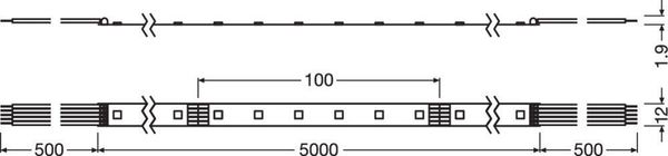 LEDVANCE LED STRIP Flexstreifen PERFORMANCE-1000 RGBW -1000/RGBW/840/5 6655lm 4000K neutralweiss dimmbar 4058075436282