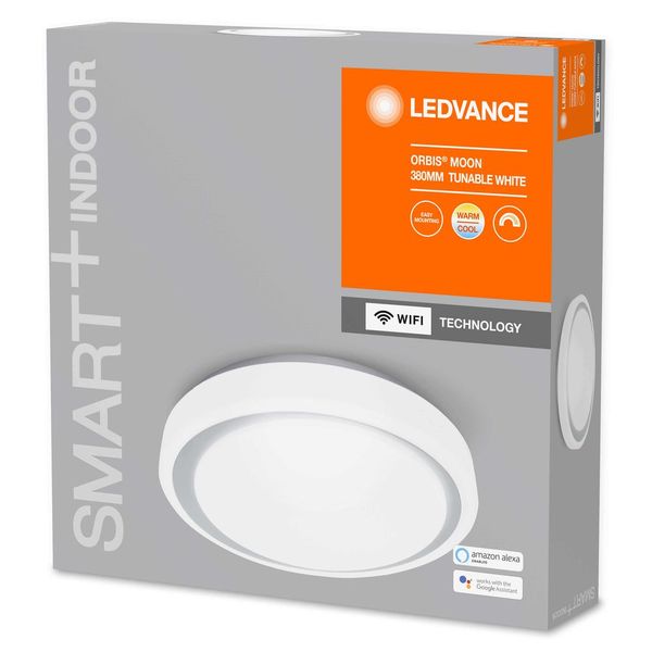 LEDVANCE LED Leuchte ORBIS SMART+ Tunable White Moon 380 grau Appsteuerung