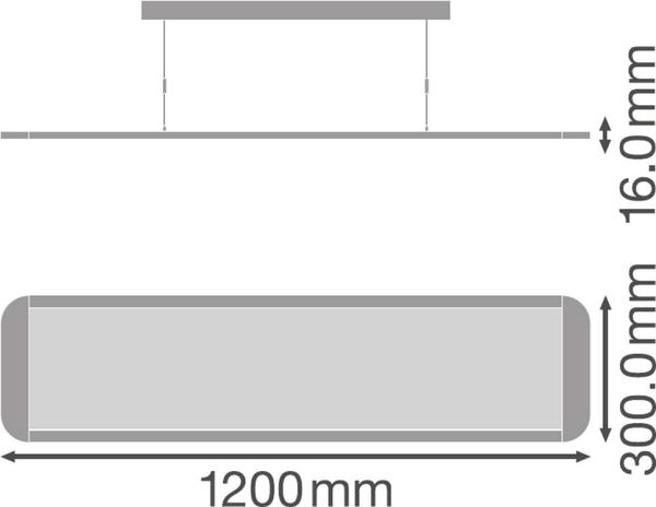 LEDVANCE Pendelleuchte LED Panel Direct/Indirect 120cm UGR<19 DALI 36W 3000K