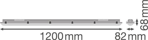 LEDVANCE LED Feuchtraumleuchte Damp Proof 120cm 18W 6500K IP65