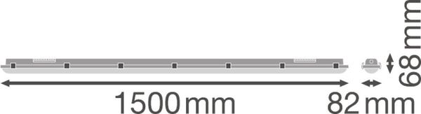 LEDVANCE LED Feuchtraumleuchte Damp Proof 150cm 26W 4000K IP65