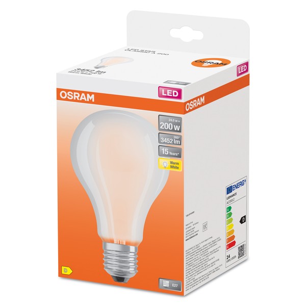 OSRAM LED Lampe Star matt E27 24W 3452lm warmweiss 2700K wie 200W