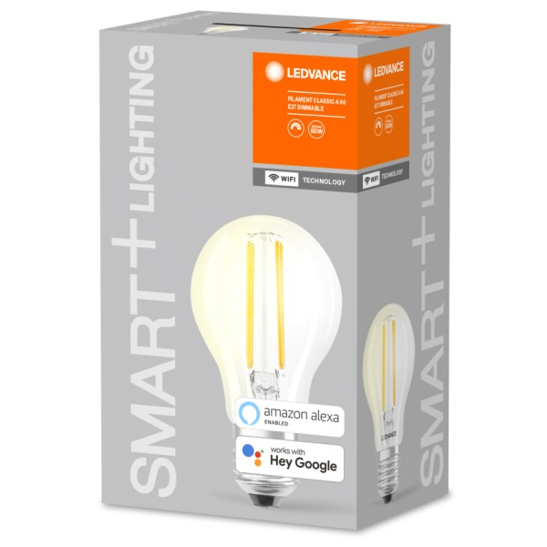 LEDVANCE LED Lampe SMART+ Filament dimmbar 60 6W warmweiss E27 Wi-Fi 4058075665620