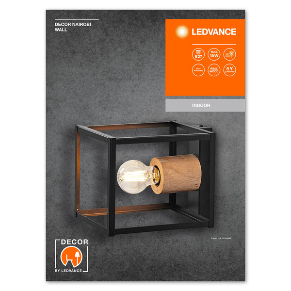 LEDVANCE Wandleuchte Decor Nairobi Wall E27 4058075759145