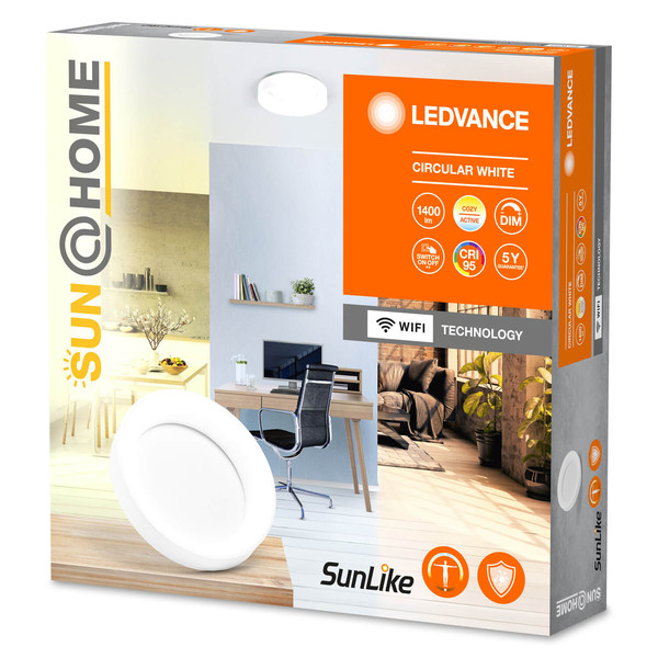 LEDVANCE LED Deckenleuchte Sun@Home Circular White Dimmbar Tunable White, Kalt-zu-Warm-Farbwechsel 4058075762763