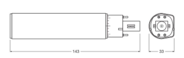 LEDVANCE DULUX LED HF EVG & AC MAINS 230V-direkt 7W 840 G24Q-2 G24q-2 770lm 4000K neutralweiss wie 18W 4058075821996