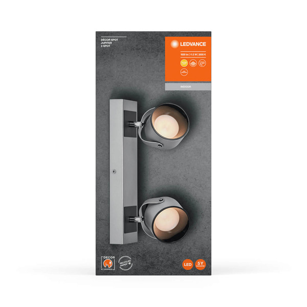 LEDVANCE LED Deckenleuchte DECOR SPOT JUPITER 2 Spot Warmweiss 4058075828223