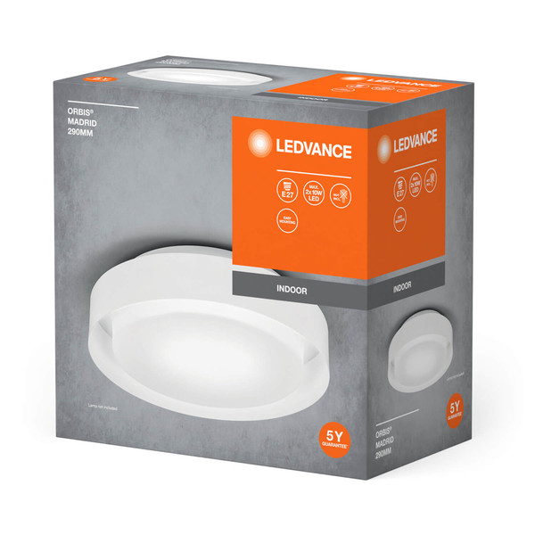 LEDVANCE Deckenleuchte ORBIS MADRID 29cm 2XE27 WT 4058075828889