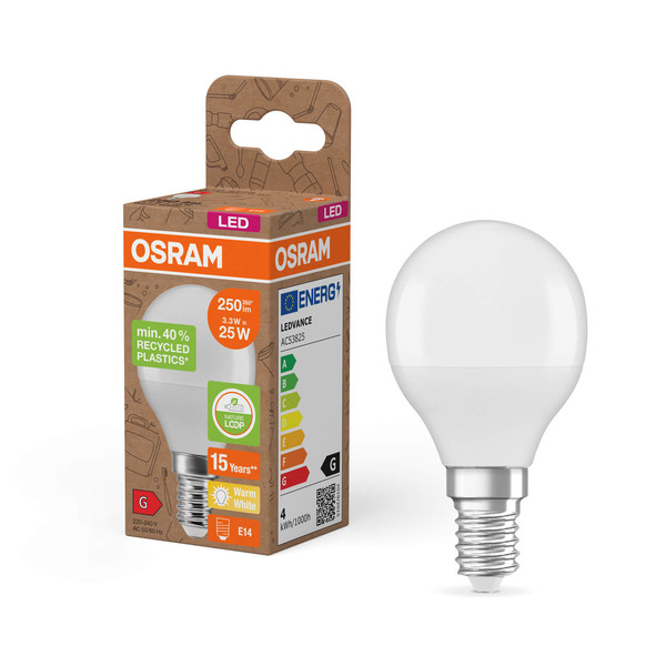 OSRAM LED Lampe PCR LAMPS WITH CLASSIC P 3.3W 827 Frosted E14 Warmweiss 4058075832046