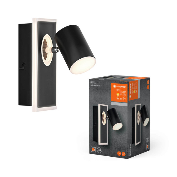 LEDVANCE LED Deckenleuchte DECOR SPOT MARS BLACK 1 Spot Warmweiss 4058075833791