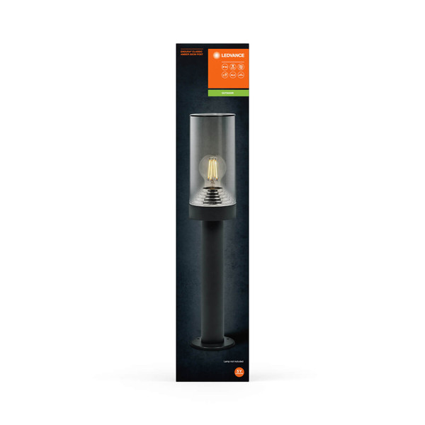 LEDVANCE Außenleuchte Endura Classic Amber 50cm E27 Dark Gray 4058075835085