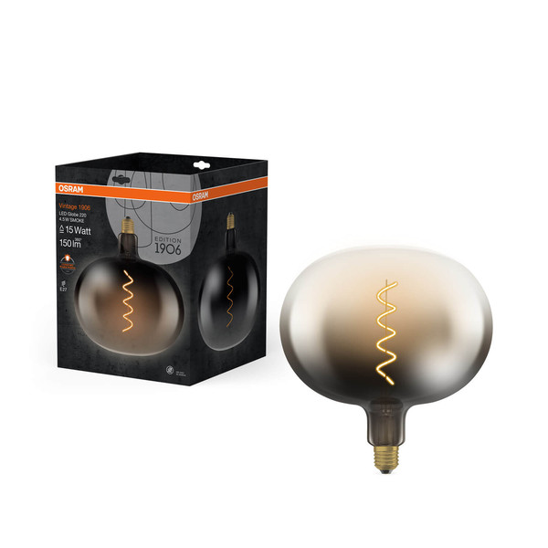 OSRAM LED Lampe Vintage 1906 CLASSIC GLOBE 4.5W 818 Smoke E27 Warmweiss 4058075836167