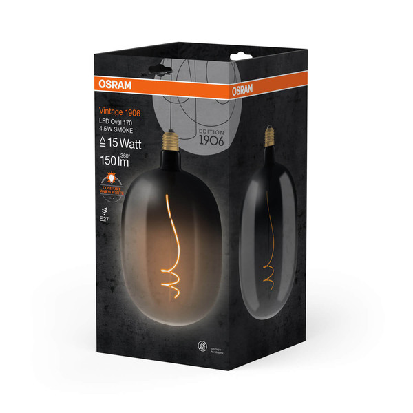 OSRAM LED Lampe Vintage 1906 SPECIAL Shapes 4.5W 818 Smoke E27 Warmweiss 4058075836181