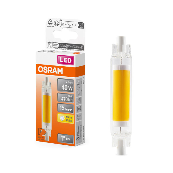 OSRAM LED Lampe SLIM LINE R7S 4.5W 827 Glas R7s Warmweiss 4058075840447