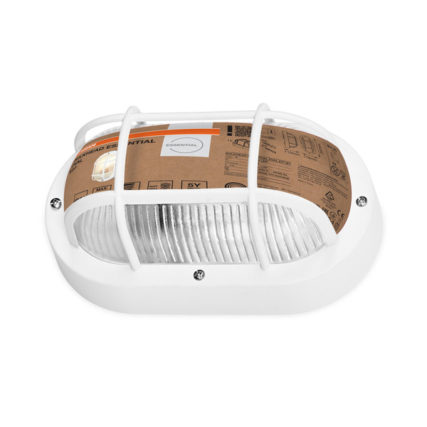 OSRAM Aussenleuchte Bulkhead Essential Oval E27 White 4058075845565