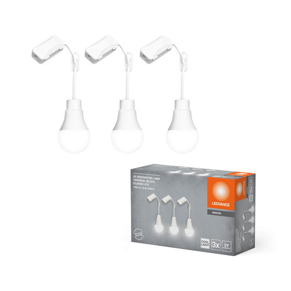 3er Pack LEDVANCE LED LED Leuchte RENOVATION LAMPS WITH TERMINAL BLOCK Terminal Block 10W 840 Triple Pack Neutralweiss 4058075845947