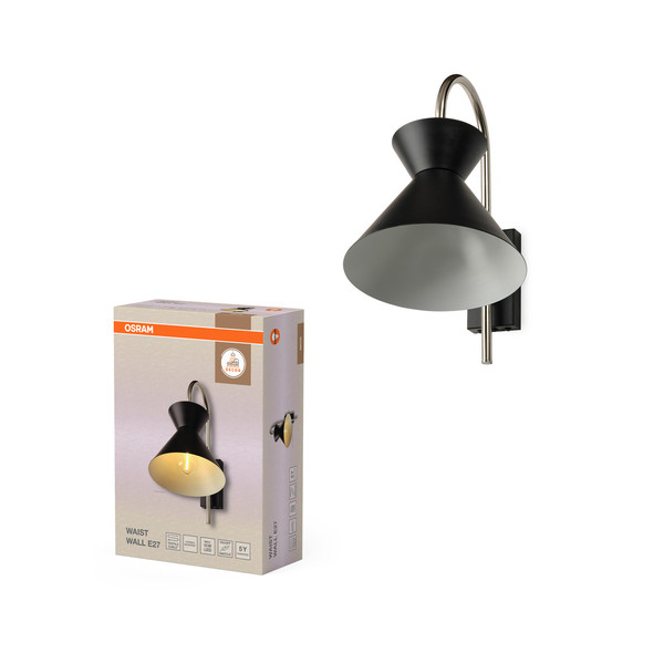 OSRAM Wandleuchte Decor Waist Wall E27 Black 4058075846784