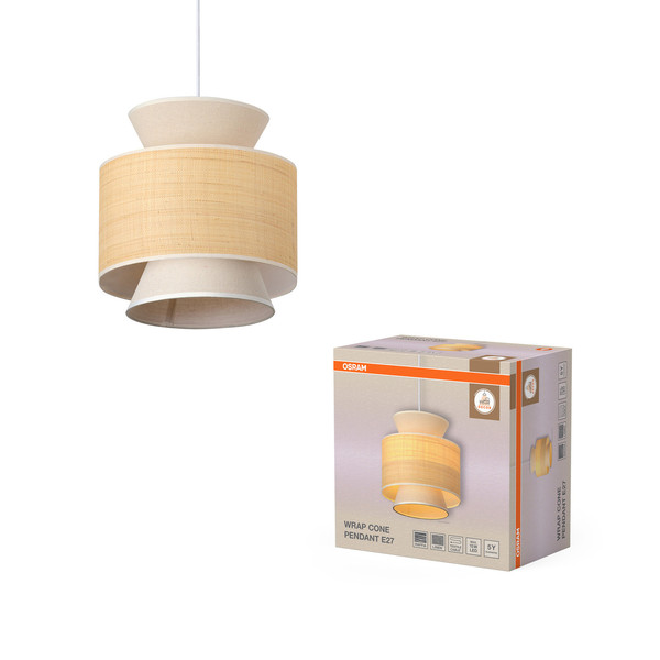 OSRAM Pendelleuchte Decor Wrap Cone Pendant E27 Beige 4058075846869