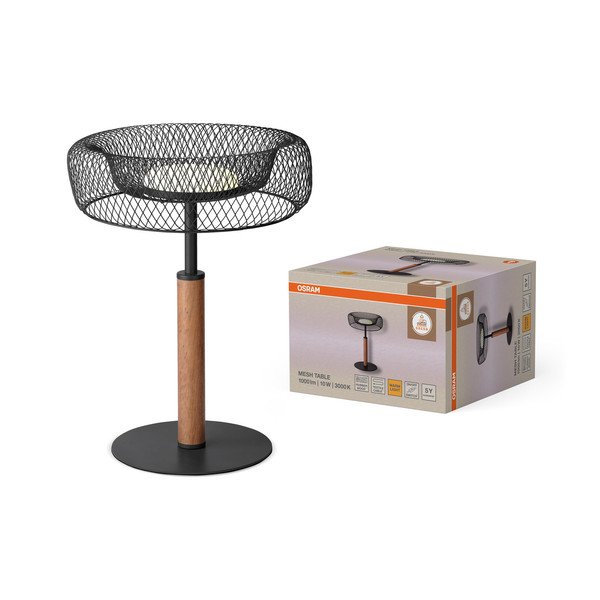 OSRAM LED Tischleuchte Decor Mesh Table 10W 830 Black 4058075847446