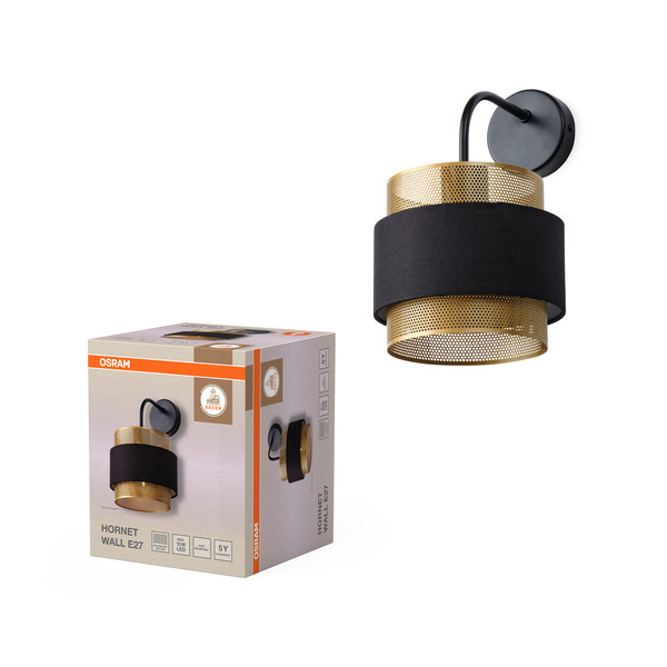 OSRAM Wandleuchte Decor Hornet Wall 1XE27 Black 4058075847828