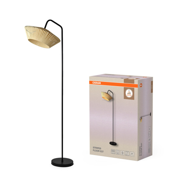 OSRAM Stehleuchte Decor Stripes Floor 1XE27 Beige 4058075848023