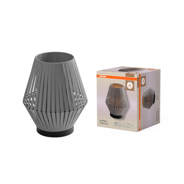 OSRAM Tischleuchte Decor Stripes Table 1XE14 Dark Grey 4058075848108