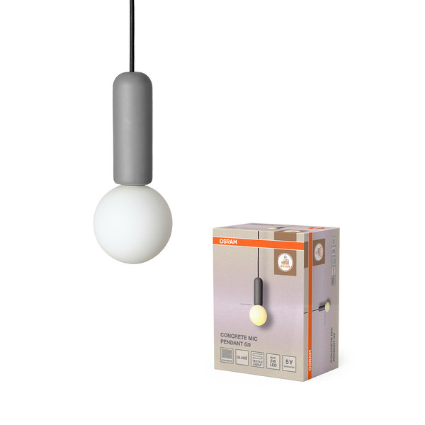OSRAM Pendelleuchte Decor Concrete Mic Pendant 1XG9 Dark Grey 4058075848320