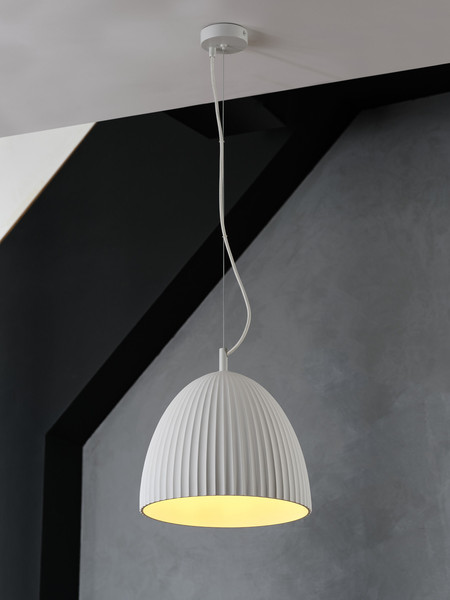 OSRAM Pendelleuchte Decor Plaster Routes Bell Pendant 1XE27 White 4058075848443