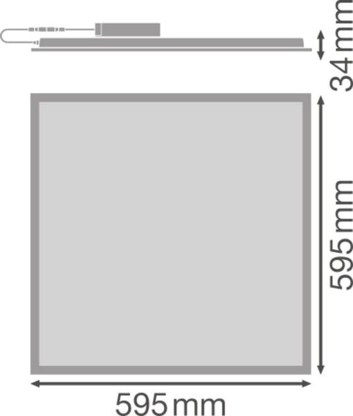 LEDVANCE PANEL COMPACT 600 UGR<19 DALI 33W 840 DALI 3630lm 4000K neutralweiss IP40/IP20 dimmbar 4099854017261