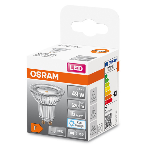 OSRAM LED Spot, Strahler STAR PAR16 6.9W 865 GU10 Kaltweiss 4099854022388