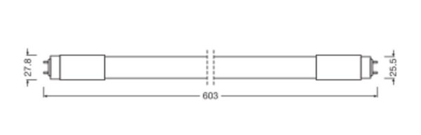 LEDVANCE LED Röhre T8 HF EVG 60cm 7.5W 865 G13 1100lm 6500K tageslichtweiss wie 18W 4099854026096