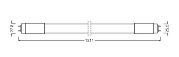 LEDVANCE LED Röhre T8 HF EVG ULTRA OUTPUT 120cm 15W 840 G13 2400lm 4000K neutralweiss wie 36W 4099854026133