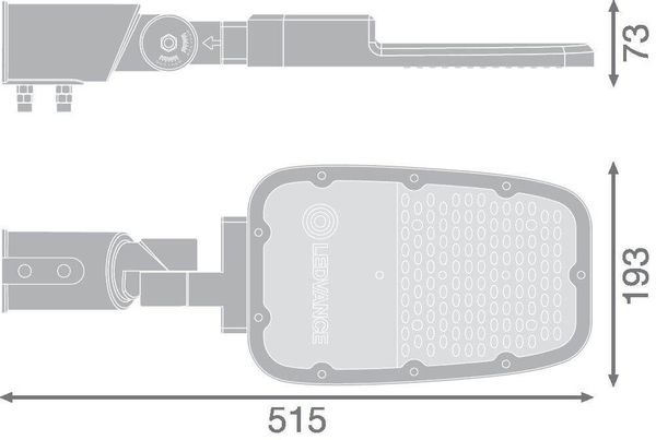 LEDVANCE STREETLIGHT AREA MEDIUM Straßenleuchte RV20ST 65W 765 8775lm 6500K tageslichtweiss IP66 4099854030253