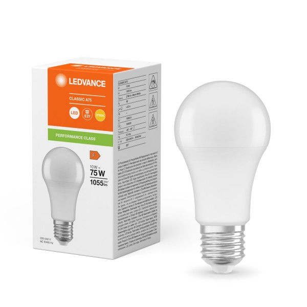 LEDVANCE LED Lampe Parathom A 75 10W E27 matt warmweiss wie 75W 4099854048821