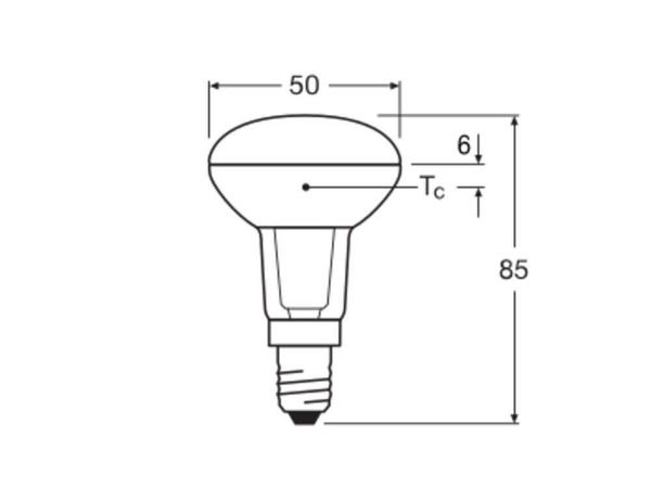 LEDVANCE LED R50 1.5W 827 E14 Lampe 110lm 2700K warmweiss wie 25W 4099854058639