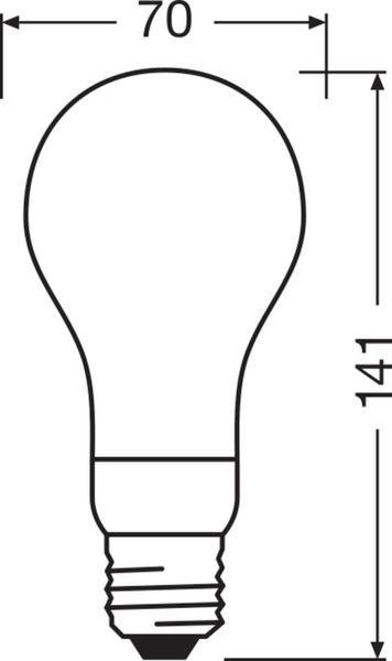 LEDVANCE LED CLASSIC A 18W 827 gefrostet E27 Lampe 2452lm 2700K warmweiss wie 150W dimmbar 4099854067457