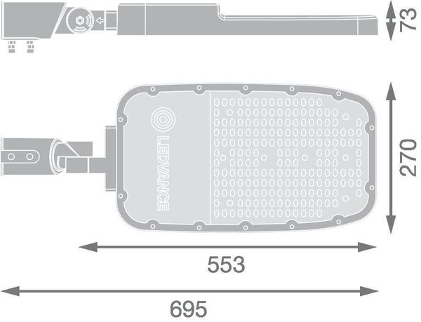 LEDVANCE STREETLIGHT AREA EXTRA LARGE Straßenleuchte RV35ST 150W 740 20250lm 4000K neutralweiss IP66 4099854080012