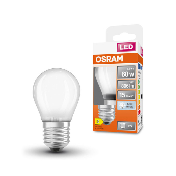 OSRAM LED Lampe Retrofit CLASSIC P 5.5W 840 Frosted E27 Neutralweiss 4099854115554