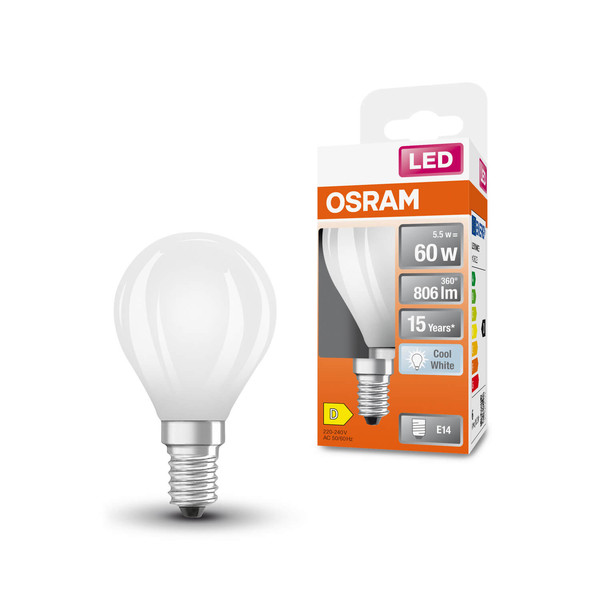OSRAM LED Lampe Retrofit CLASSIC P 5.5W 840 Frosted E14 Neutralweiss 4099854116315
